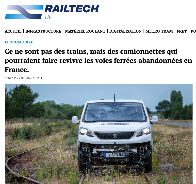 Screenshot of Railtech reporting on Ferromobile
