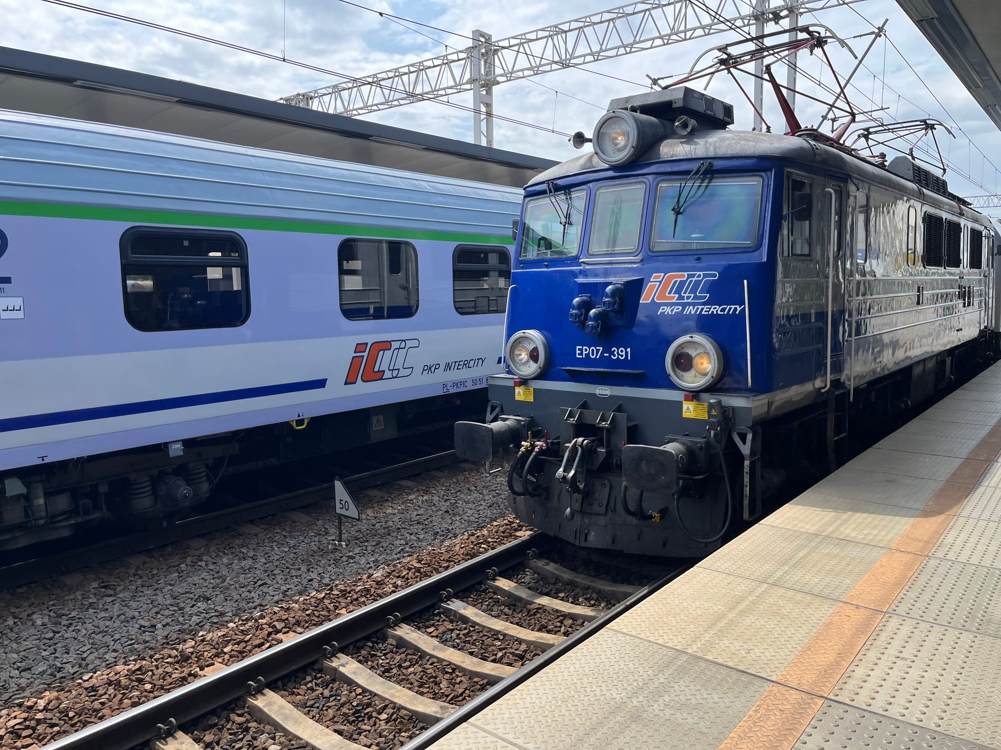 A PKP IC EP 07 electric locomotive