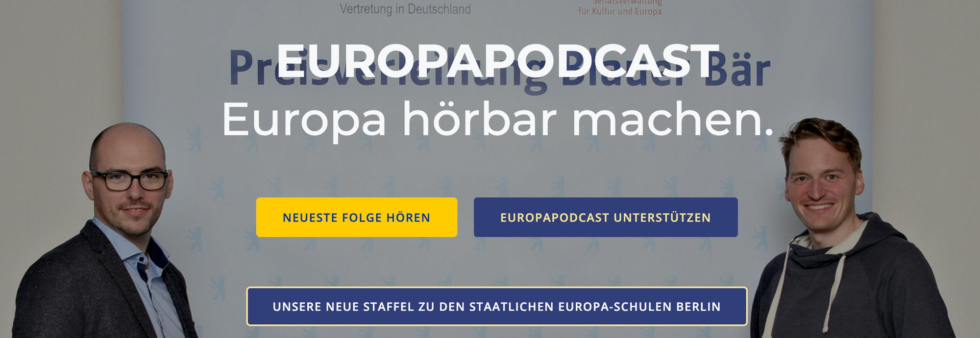 Screenshot of the Europapodcast header