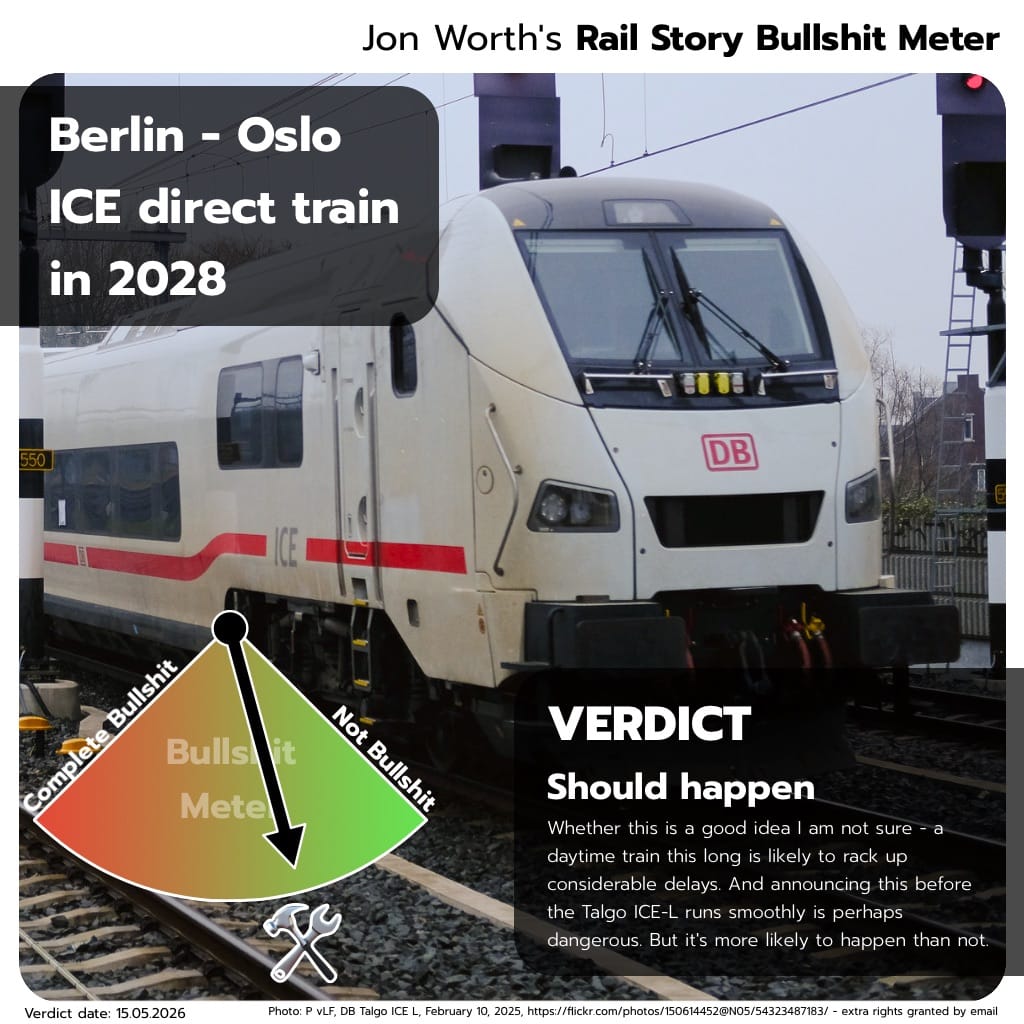 Berlin - Oslo ICE direct train in 2028