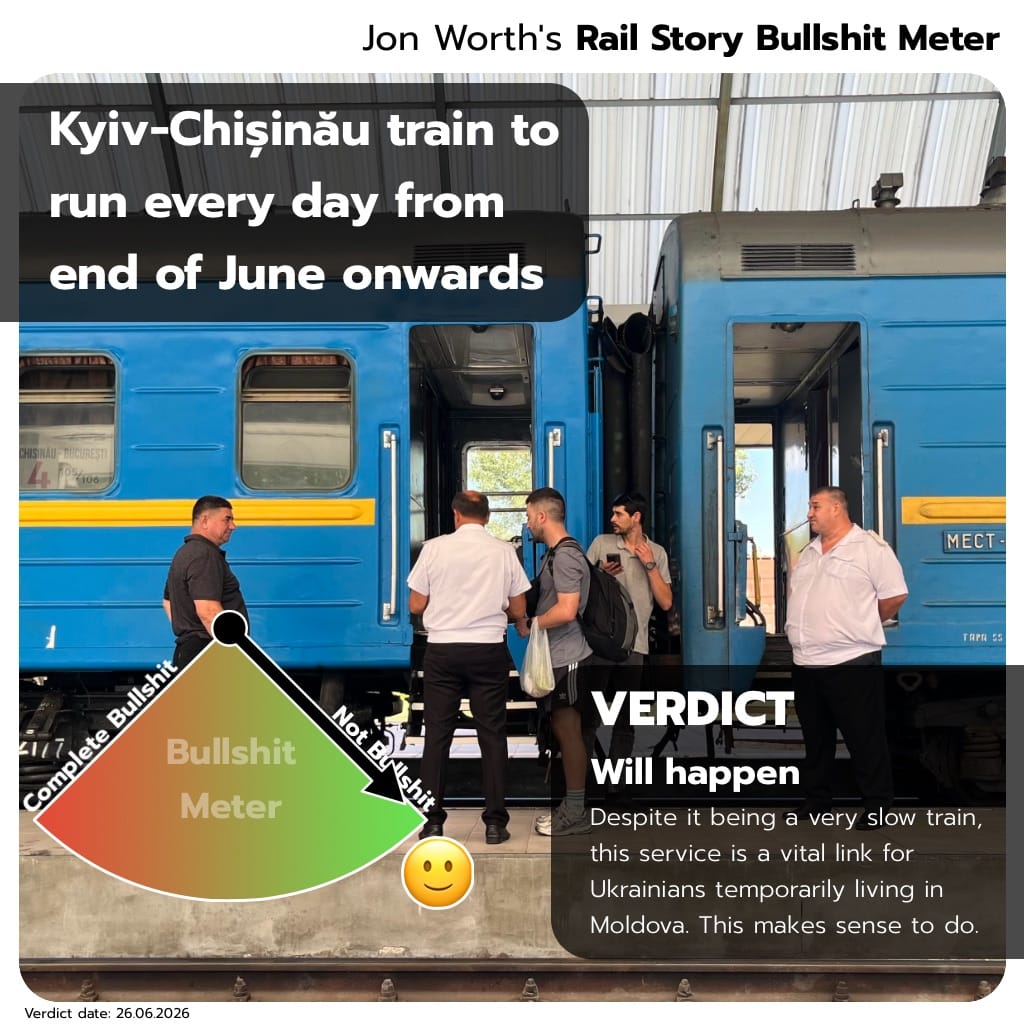 Kyiv-Chișinău train to run every day from end of June onwards