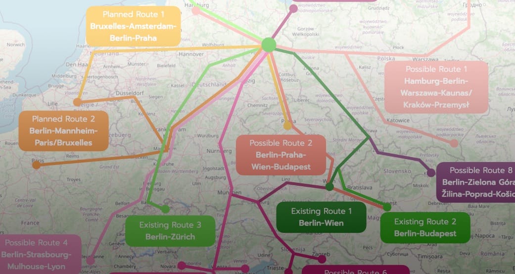 Night trains to/from Berlin