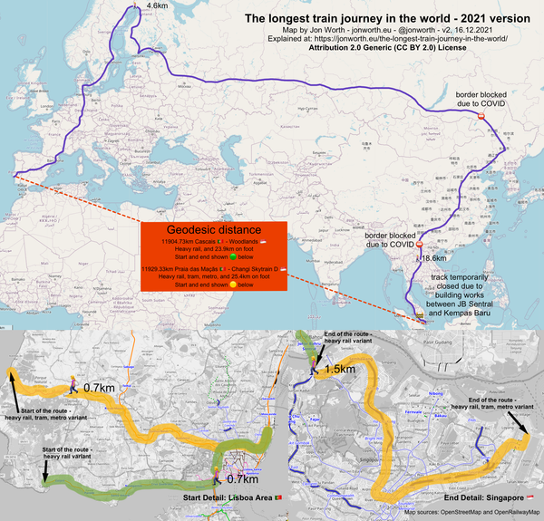 The longest train journey in the world - in 2021