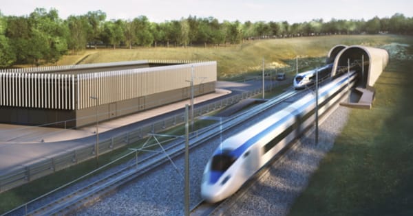 Some rendered high speed trains