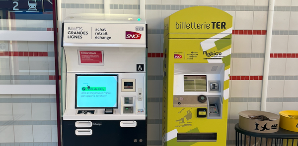 Two SNCF ticket machines