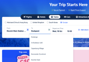 trip.com cannot find Budapest
